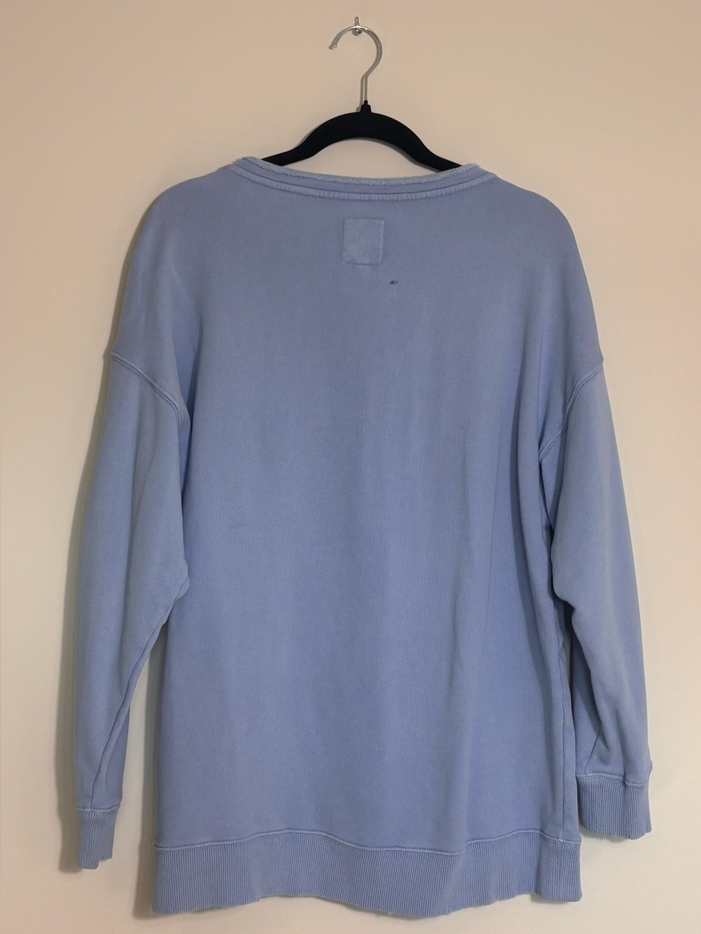 Aerie Lace-Up Oversized Crew Sweatshirt Cream Size Small - Picture 3 of 6